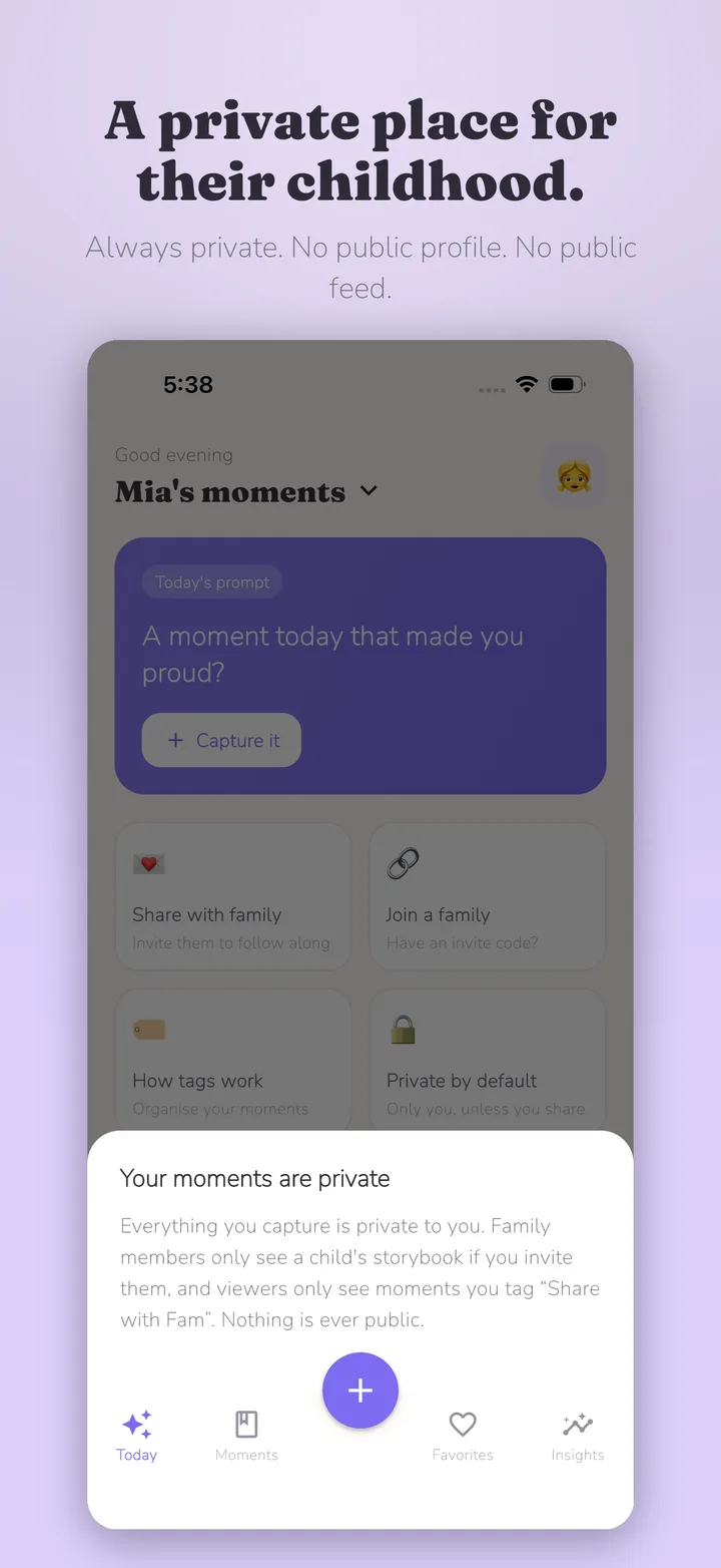 Kiddings privacy controls